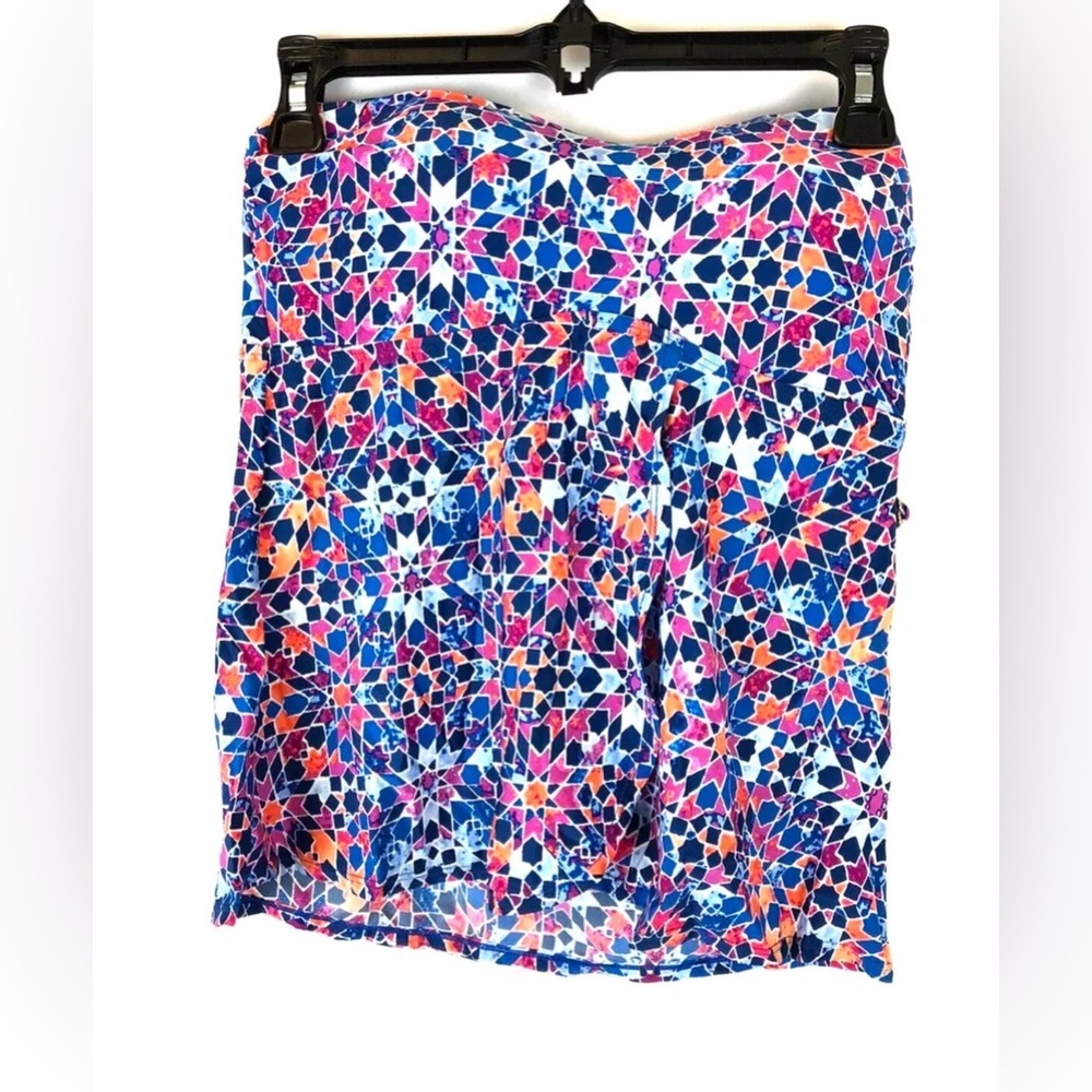 Jantzen Womens Moroccan Tile Flutter Multicolored Tankini Top Size 8